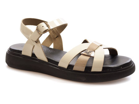 Beżowe skórzane sandały damskie Hee 25371 - Hee Shoes zdjęcie 1