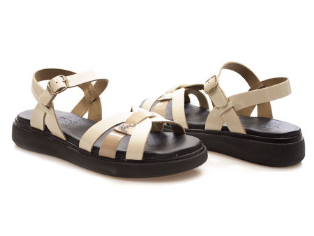 Beżowe skórzane sandały damskie Hee 25371 - Hee Shoes zdjęcie 3