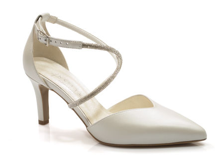 czółenka ślubne Kotyl 3714 biały perła