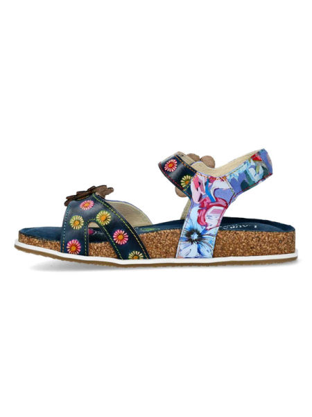 sandały w unikatowe kwiaty Laura Vita Brcyano 12 jeans - Laura Vita zdjęcie 2