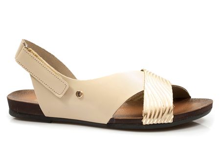 Beżowe skórzane sandały Lemar 40141