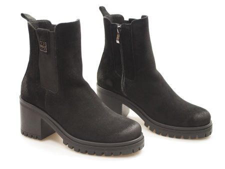 Botki welurowe Lemar 60494 czarny - Lemar zdjęcie 2