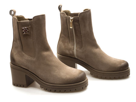 Botki welurowe Lemar 60494 fango - Lemar zdjęcie 2