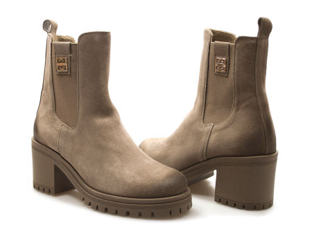 Botki welurowe Lemar 60494 fango - Lemar zdjęcie 3