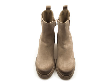 Botki welurowe Lemar 60494 fango - Lemar zdjęcie 4