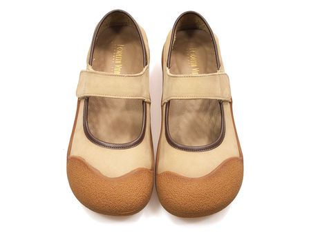 Retro baleriny półbuty letnie Loretta Vitae W1412 beż