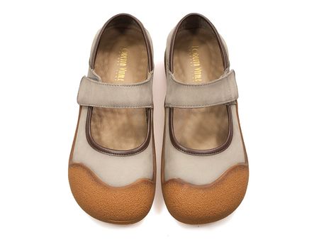 Retro baleriny półbuty letnie Loretta Vitae W1412 szary