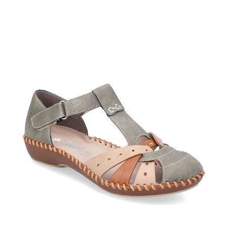 Sandały ażurowe damskie letnie półbuty Rieker M1655-54