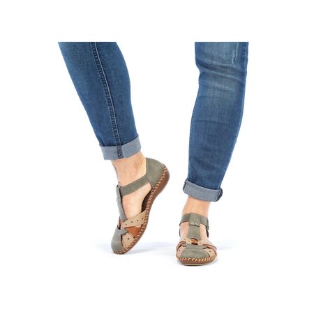 Sandały ażurowe damskie letnie półbuty Rieker M1655-54