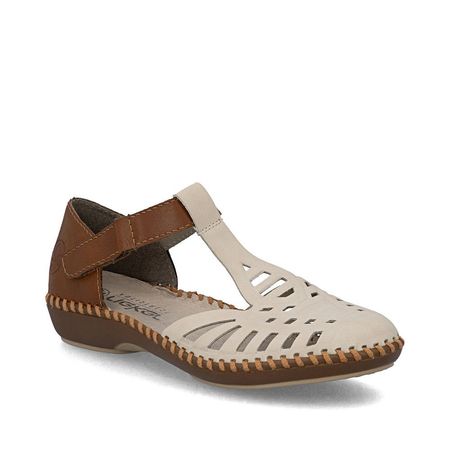 Ażurowe letnie półbuty sandały Rieker M1688-60