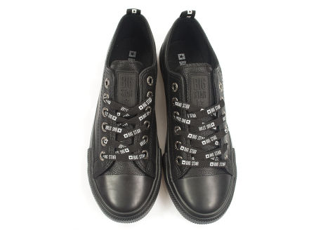 Czarne trampki sneakersy z ekoskóry Big Star KK274106