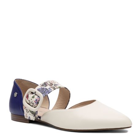 Baleriny skórzane czółenka na płaskim Maciejka K7438-05