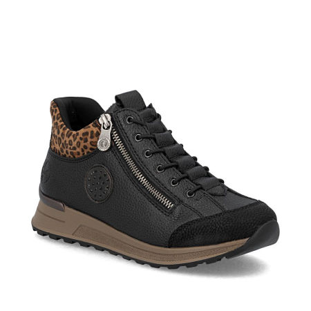 Ocieplane niskie botki sneakersy Rieker N1457-00 - Rieker zdjęcie 2