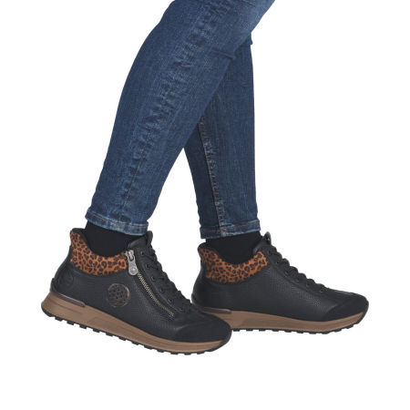 Ocieplane niskie botki sneakersy Rieker N1457-00 - Rieker zdjęcie 1