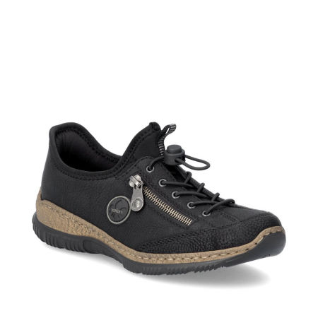 Czarne półbuty damskie sneakersy Rieker N3267-01 - Rieker zdjęcie 2