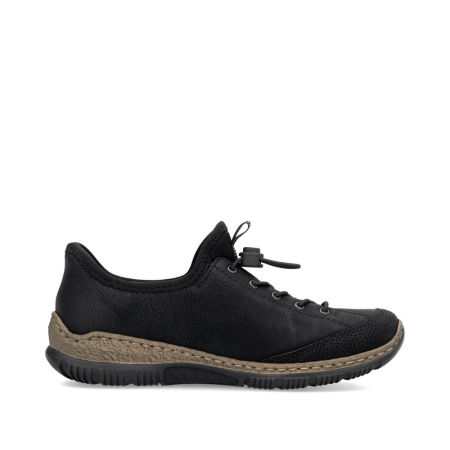 Czarne półbuty damskie sneakersy Rieker N3267-01 - Rieker zdjęcie 3