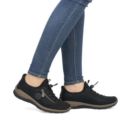 Czarne półbuty damskie sneakersy Rieker N3267-01 - Rieker zdjęcie 1