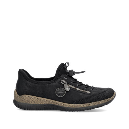 Czarne półbuty damskie sneakersy Rieker N3267-01 - Rieker zdjęcie 4