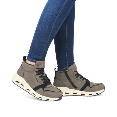 Szare lekkie botki sneakersy Rieker N5203-42