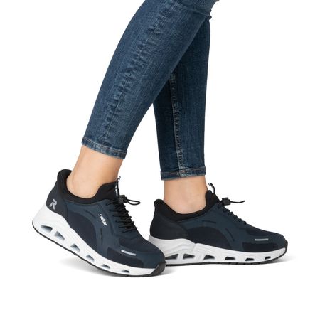 Półbuty wsuwane bez schylania Rieker N5257-14 granat