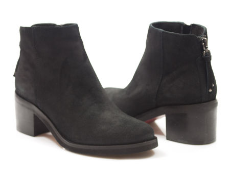 Botki dasmkie Nessi 18447 czarne welur