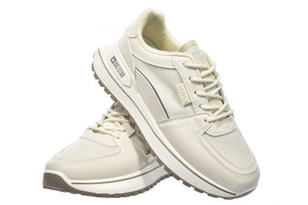 Beżowe półbuty sportowe sneakersy Big Star NN274A088