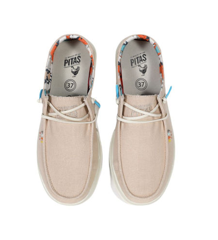 Wygodne tekstylne półbuty Walk in Pitas Wayra-47 beige