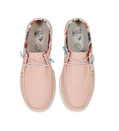 Wygodne tekstylne półbuty Walk in Pitas Wayra-62 nude