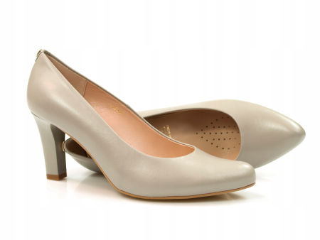 Szare szpilki czółenka Sala 5051