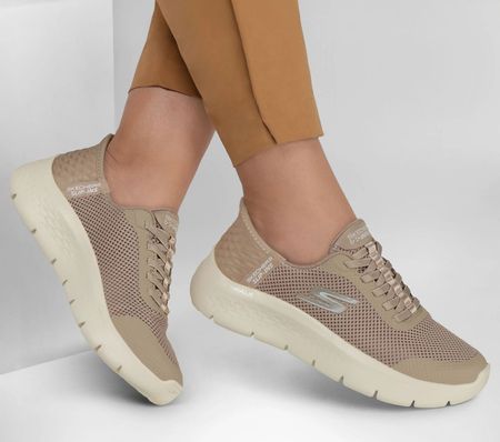 Wsuwane sneakersy sportowe półbuty Skechers 124836 taupe