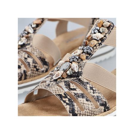 Sandały na niskim koturnie Rieker V0649-20