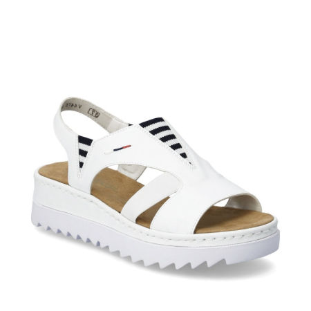 Sandały na platformie Rieker V44Y5-80 biały