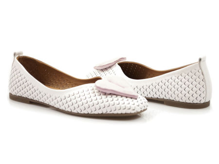 Białe półbuty baleriny Venezia 00951909810