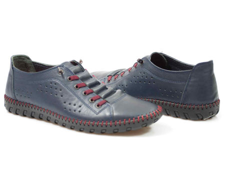 Granatowe półbuty męskie Venezia 023YORU