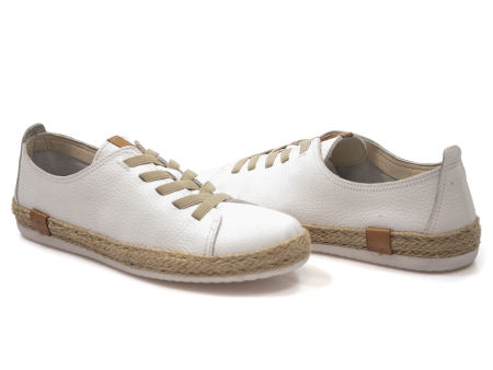 Białe półbuty sneakersy damskie Venezia 110