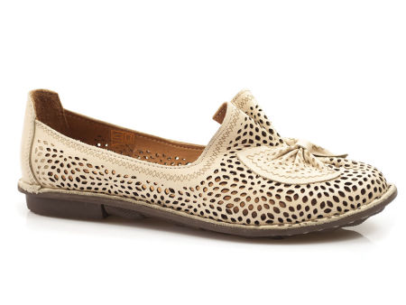 Beżowe ażurowe półbuty Venezia 301 148-1