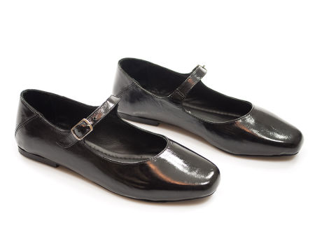 Lakierowane baleriny z zapięciem Venezia A016PABLO czarny