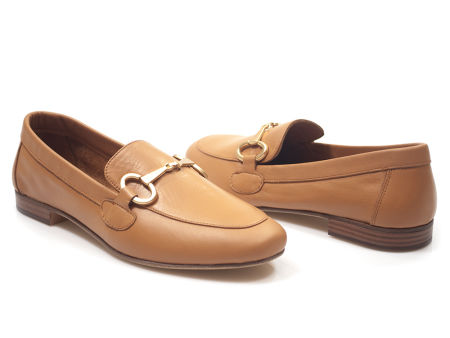 Brązowe skórzane półbuty damskie Venezia E246