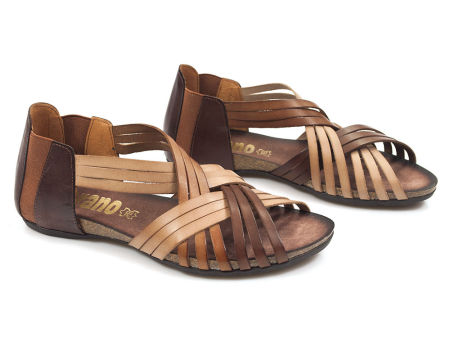 Brązowe sandały bezszwowe Verano 1204