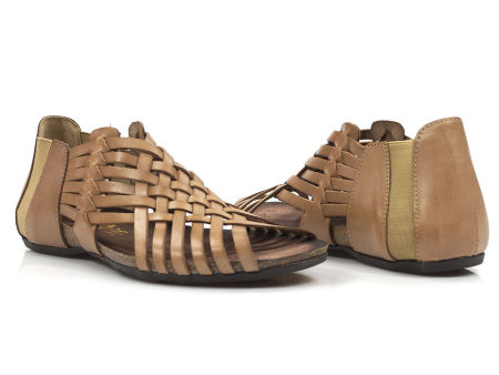 Beżowe sandały rzymianki Verano 1224 tierra