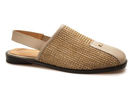 Beżowe sandały damskie z zakrytymi palcami Verano 197.H01