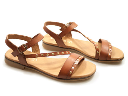 Brązowe skórzane sandały damskie Verano 3079 - Verano zdjęcie 2