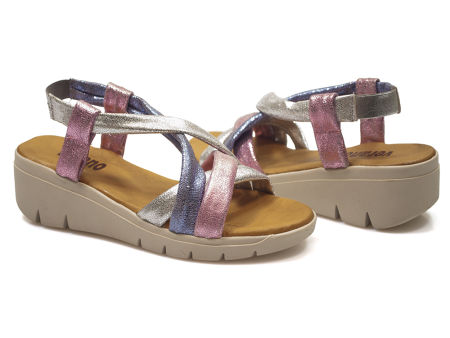 wygodne sandały espadryle Verano 4726 flamingo