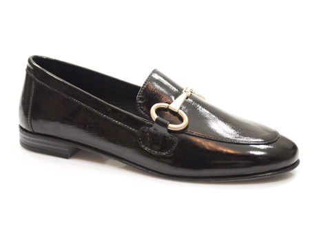 Mokasyny lakierowane półbuty Venezia A001PABLO czarny