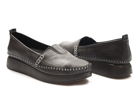 Wygodne mokasyny półbuty Venezia E050LEBLO czarny