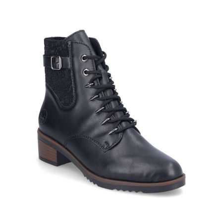 Botki trzewiki na niskim obcasie Rieker Y0500-00 czarny