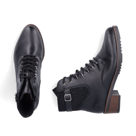 Botki trzewiki na niskim obcasie Rieker Y0500-00 czarny