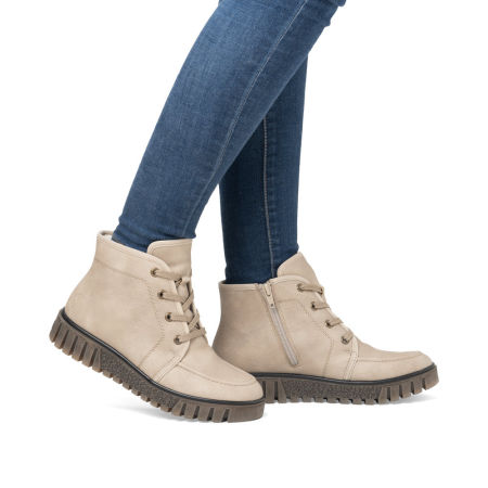 Beżowe botki trzewiki Rieker Y3407-60