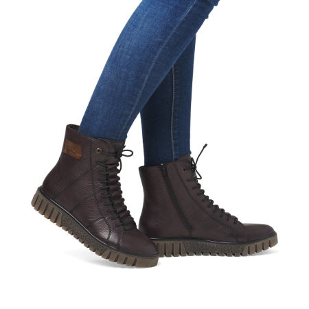Botki trzewiki Rieker Y3421-35 bordo - Rieker zdjęcie 1
