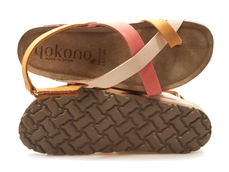 Kolorowe damskie sandały japonki Yokono Jerba 718 Mango - Yokono zdjęcie 4